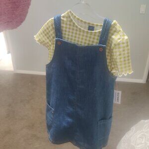 Only Navy Short-Sleeve T-Shirt and Jean Dress Set for Toddler Girls Size 3T